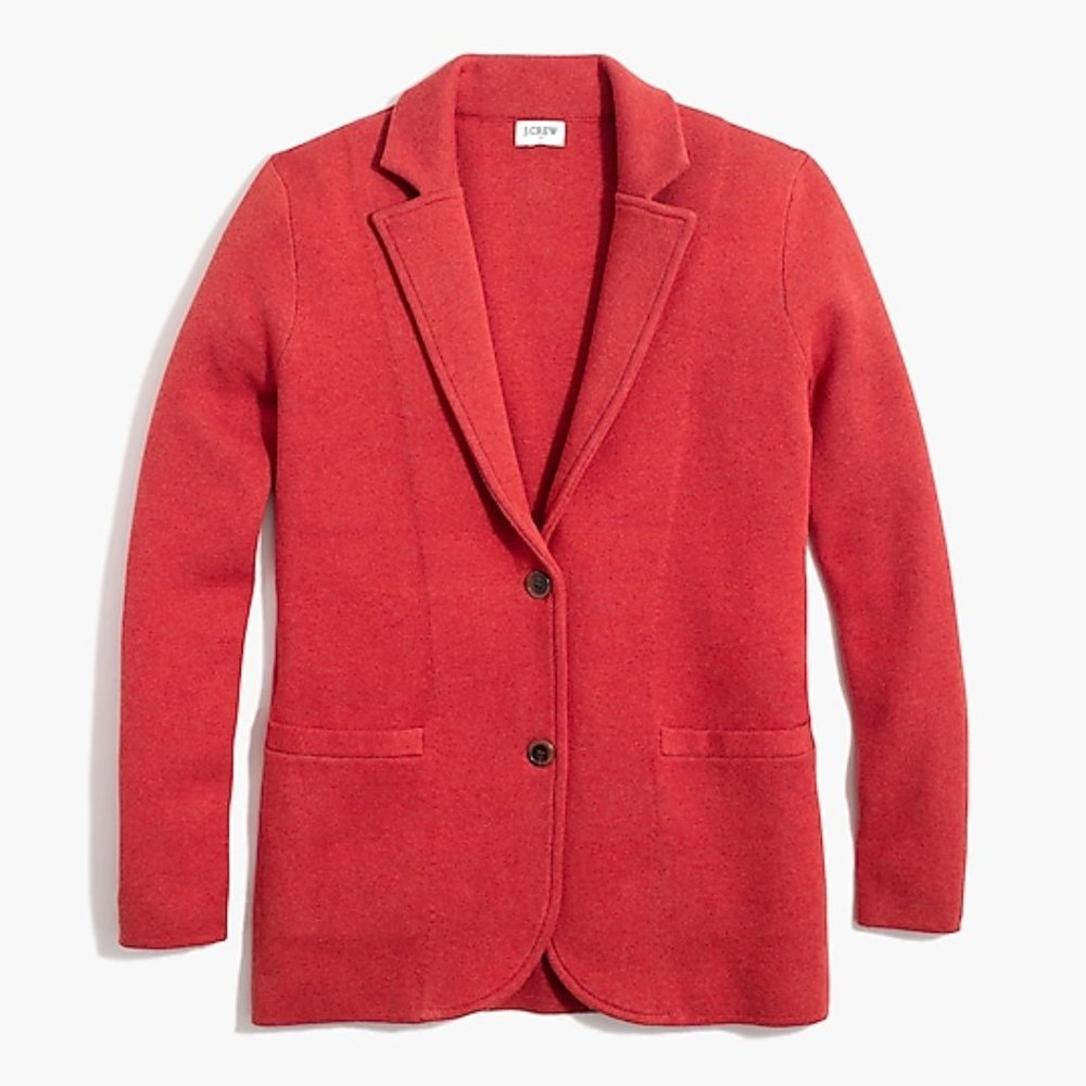 J. Crew Orange Sweater Blazer